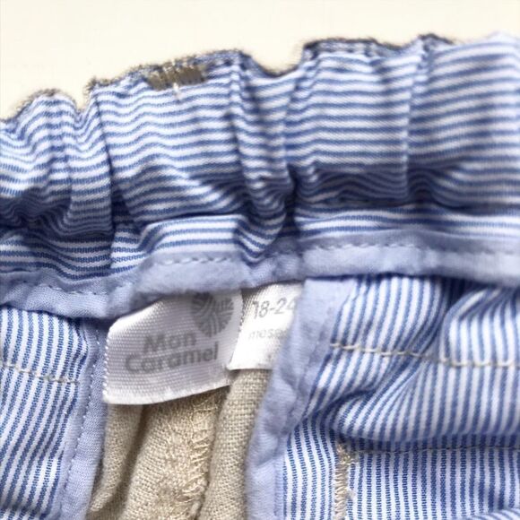 Mon Caramel cream linen pants EUC 18-24 months - Picture 4 of 5